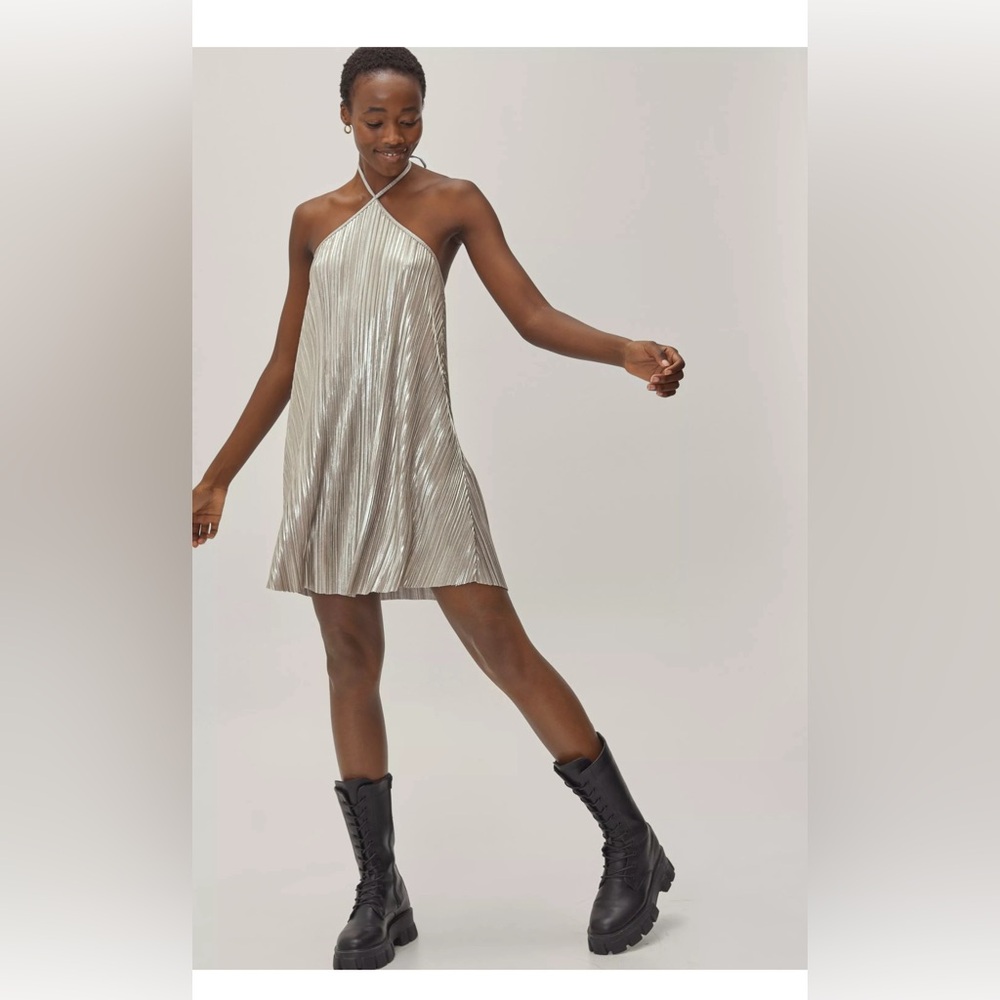 Nasty Gal Silver Mini Dress